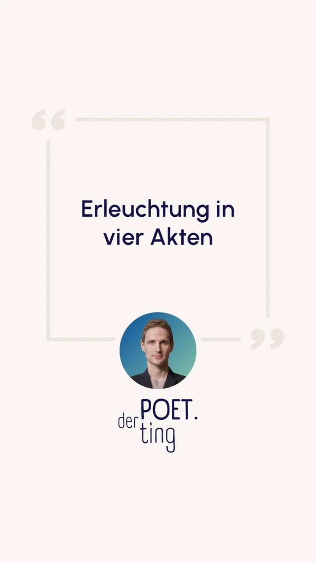 💭 Erleuchtung in vier Akten 💭
Es gibt da eine Sache,
von der möchte ich berichten.
Und zwar geht es darum,
den Raum gut zu belichten.
Es gibt da ein paar Regeln,
die mag ich dir vorstellen.
Als ersten Tipp, so heißt es:
Nutze verschiedene Quellen.
Das heißt, es gibt weit mehr,
als das „große Licht“ dort oben.
Zum Beispiel an den Wänden
oder auf dem Boden.
Der zweite Tipp zum Licht,
den ich heut für dich habe,
heißt: Achte auf Kelvin.
Gemeint ist die Lichtfarbe.
Setz bei dir zu Hause,
am besten nur Licht ein,
das technisch hat gegeben,
einen warmen Schein.
So wird es erst gemütlich
und das macht ja auch Sinn.
Das führt mich schon direkt,
zur dritten Regel hin.
Dabei geht es darum,
viel Lichter zu verwenden,
die indirekt beleuchten
und nicht beim Hinsehen blenden.
Der vierte Tipp für dich
und für den letzten Twist,
sagt: Achte gern darauf,
dass dein Licht dimmbar ist.
Damit will ich’s belassen
und hoff es hilft dir weiter.
Und lass du wenn’s so ist,
gerne mir ein Like da.
/////
Ich freue mich auf dein Feedback! 😊
Kreativ-poetische Grüße
Kai
#raumpoet #gedicht #interiordesign