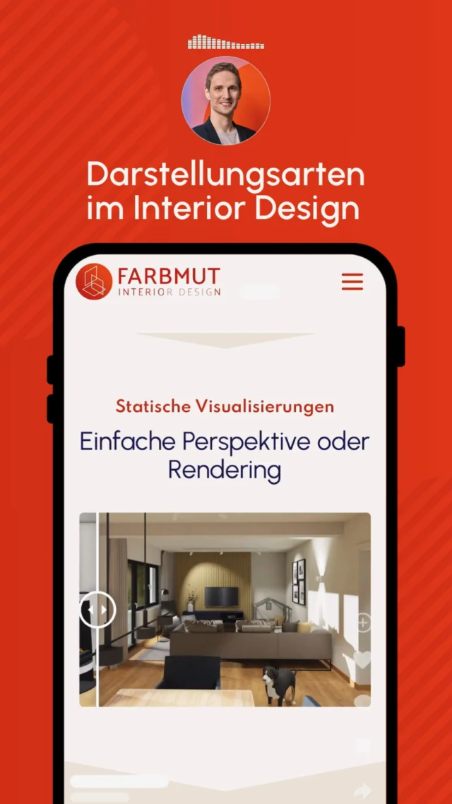 Welche Darstellungsarten gibt es im Interior Design? 🤔
Wir unterscheiden zwischen statischen und interaktiven Visualisierungen:
🎨 Statisch = Perspektivisches Bild, in unterschiedlichen Qualitäten 
🎮 Interaktiv = Dreidimensionale und bewegliche Darstellung
Das interaktive 3D-Modell ist fester Bestandteil unserer Interior Planungen. 🙂
Es lässt sich auf jedem Gerät öffnen, da es browserbasiert ist. Außerdem kannst Du es so ganz einfach mit Projektbeteiligten teilen, damit diese wissen, wie das Ergebnis aussehen soll.
Wenn das für Dich gut klingt und Du Dir auch eine Planung mit 3D-Modell oder sogar einer virtuellen Roomtour wünschst, dann melde Dich einfach direkt bei uns.
Farbfröhliche Grüße
Merle & Kai 🧡💙