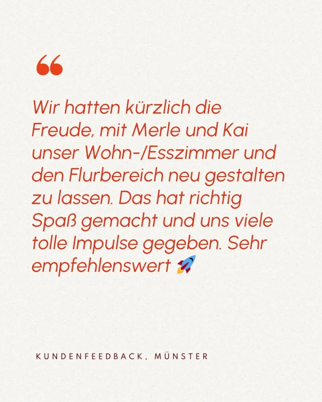 Wir lieben es, wenn für unsere Kunden Schritt für Schritt das perfekte Zuhause, passend zu ihren Bedürfnissen entsteht.
Ob ein neues Flurmöbel für Schulranzen und Schuhe oder ein durchdachtes Raumkonzept: Jeder Entwurf soll den Alltag ein bisschen leichter und schöner machen 👍
Danke für das Vertrauen in unsere Arbeit 😍
Passt Dein Zuhause wirklich zu Deinem Alltag? 
Dann melde Dich gerne bei uns und wir sprechen auch über Dein Projekt 🙂
#interiordesign #zuhauseankommen #farbkonzept #farbmut #einrichtungsideen #Interiordesign #raumplanung