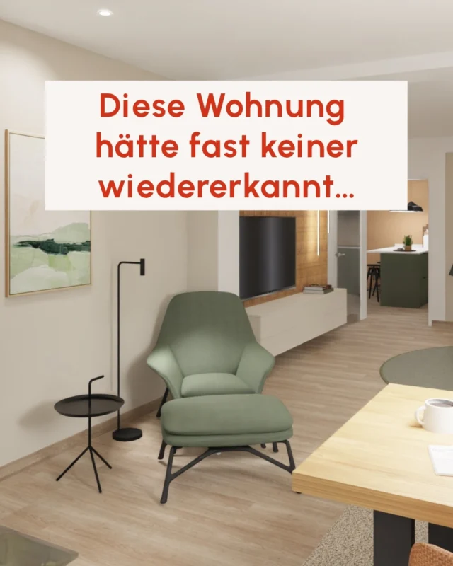 Aus dem ehemaligen Zuhause der Großelter, ist ein moderner, offener Wohnraum entstanden. Geprägt von warmen Grüntönen, klaren Linien und einem neuen Kamin als Highlight 🪵
Durch den Rückbau einer Wand zwischen Esszimmer und Küche, ist eine große und offene Küche mit viel Stauraum entstanden. 
So entsteht ein Zuhause, das nicht nur schöner aussieht, sondern sich auch ganz neu anfühlt 😍
Hast Du auch Lust, Dein Zuhause neu zu denken? 
Dann melde Dich bei uns und wir schauen gemeinsam, was möglich ist 🙂
#interiordesign #einrichtungsideen #farbkonzept #spaß #farbmut #Interiordesign #grün #kamin #abbruch #grundriss