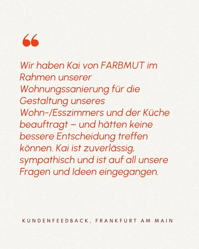 So eine schöne Rückmeldung von glücklichen Kunden 🥰
Vielen Dank auch von unserer Seite für dieses schöne und besondere Projekt. Die Planung und Kommunikation mit Euch hat uns sehr viel Spaß gemacht. 
Wir wünschen Euch alles Gute in den neuen Räumen! 
🏠🏠🏠
Wenn auch Du ein Projekt hast, bei dem Du Dir Unterstützung wünschst, dann melde Dich sehr gerne bei uns 😊
Farbfröhliche Grüße
Merle und Kai 🧡💙
#interiordesign #einrichtungsideen #Interiordesign #innenarchitektur #farbmut #tischler #ideen #mehrwert #farbkonzept